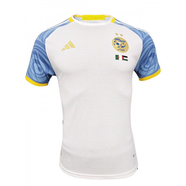 Algeria versione giocatore maglia da calcio uniforme da calcio kit da calcio da uomo top sport maglia bianca blu 2024
